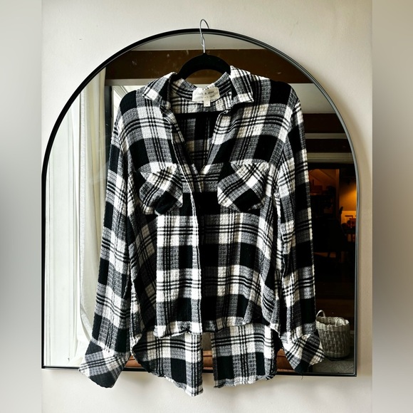 ANTHROPOLOGIE CLOTH & STONE| plaid button up | size medium - Picture 5 of 6